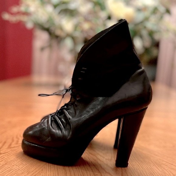 JAN JANSEN Amsterdam Black Leather Boots booties heels - Picture 1 of 11